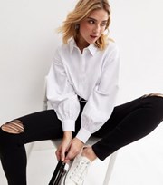 New Look Black Ripped Knee Lift & Shape Jenna Skinny Jeans